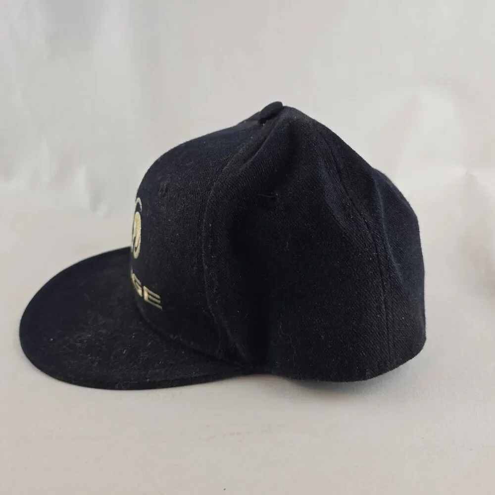 Dodge Ram Hat Mens 7 1/4 Black Flat Bill Fitted Cap Hatco Truck Logo Acyrlic